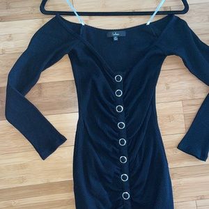 Lulu’s Off Shoulder Ribbed Dress